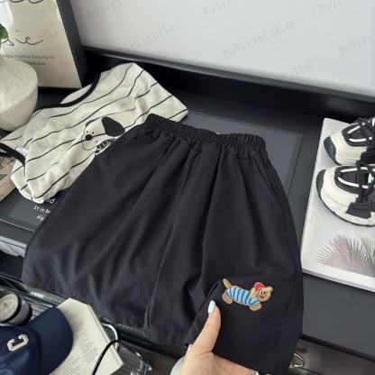 Shorts mit Gestickt für Kleinkind - Schwarz - 10-11J - image 7