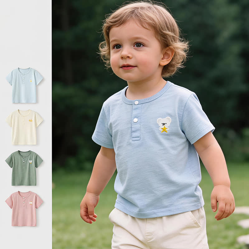 Kurzarm-T- T-Stück mit Tier für Baby und Kleinkind - image 1