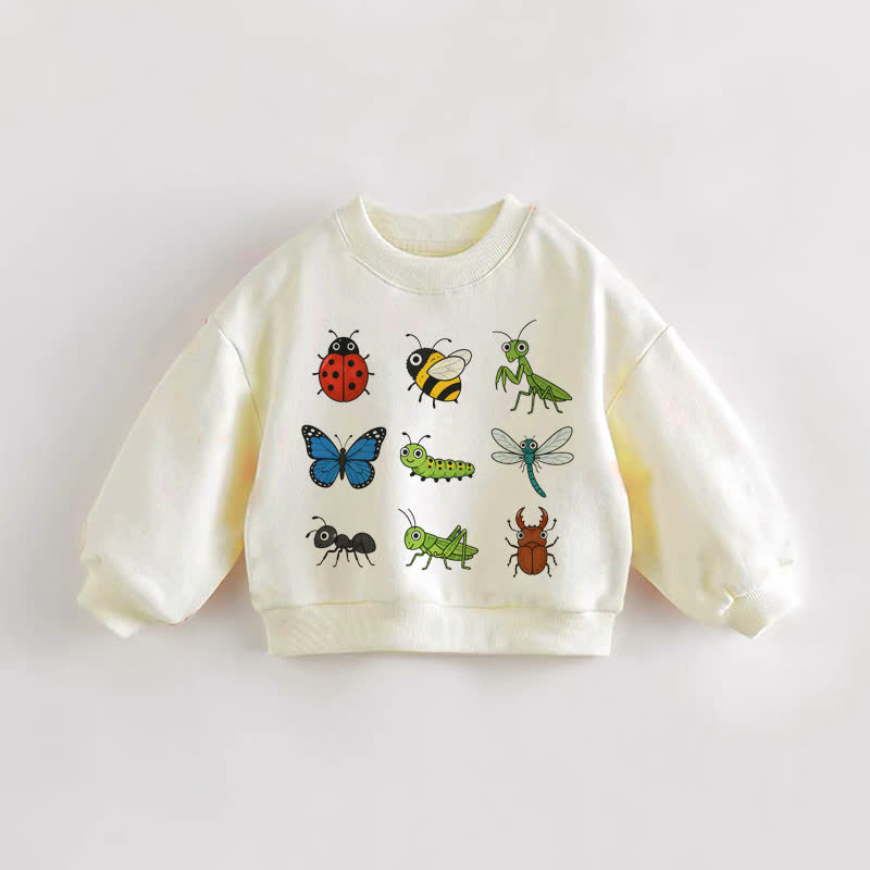 Baby Kleinkind Sweatshirt mit Insektenmuster in Creme - Creme - 3-5J - image 1