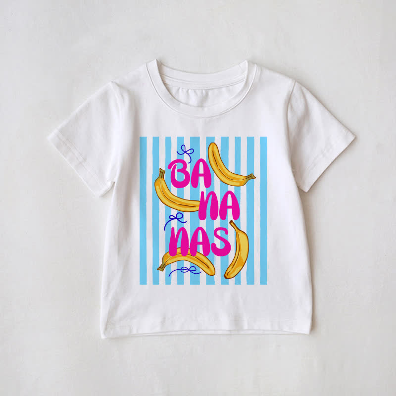 BANANAS Familie T-Shirt mit weißen Streifen - Weiß - Baby T-Shirt: 2-3J - image 3