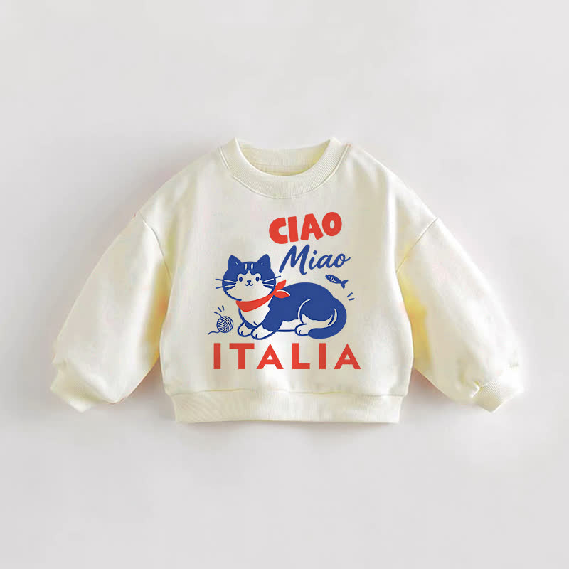 CIAO MIAO ITALIA Baby Kleinkind Creme Sweatshirt - Creme - 3-5J - image 1