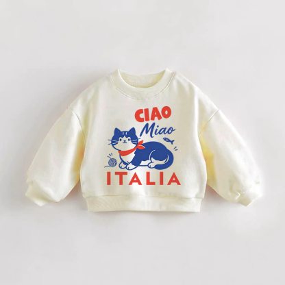CIAO MIAO ITALIA Baby Kleinkind Creme Sweatshirt - Creme - 3-5J - image 1