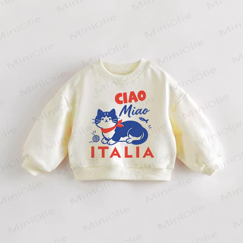 CIAO MIAO ITALIA Baby Kleinkind Creme Sweatshirt - Creme - 3-5J - image 1