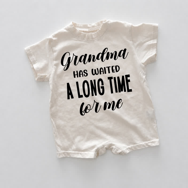 GRANDMA HAS WAITED A LONG TIME FOR ME – Baby Strampler in Weiß - Weiß - 18-24M - image 1