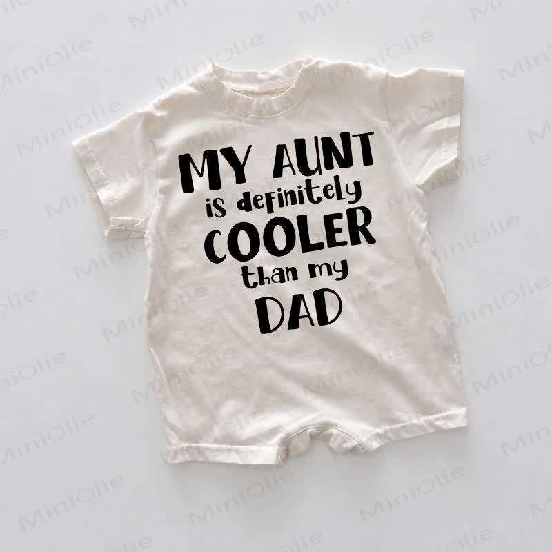 MY AUNT IS DEFINITELY COOLER THAN MY DAD Baby Strampler (weiß) - Weiß - 18-24M - image 1