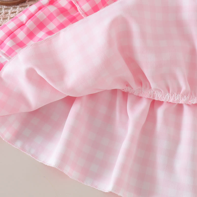Zweiteiliges Set für Baby und Mädchen : T-Stück -Shirt mit Apfelapplikation und Rosa Rock - image 9