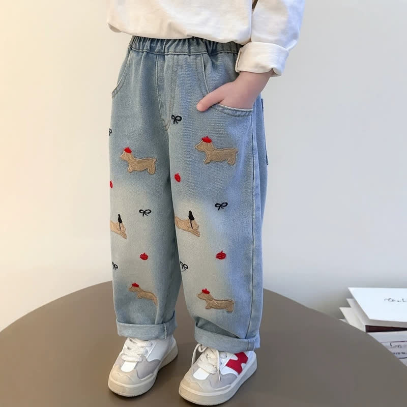 Kleinkind mit Gestickt , Denim Waschung - image 3