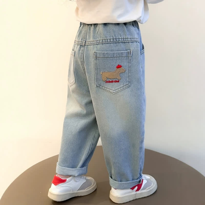 Kleinkind mit Gestickt , Denim Waschung - image 4