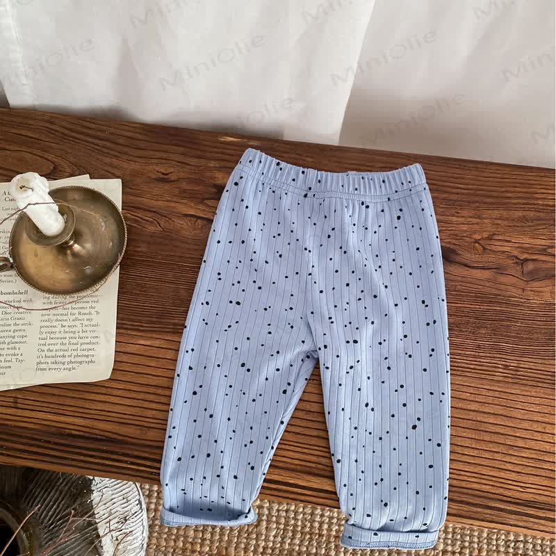 Baby Gamaschen mit Punktmuster Gerippt - Blau - 2-3J - image 13
