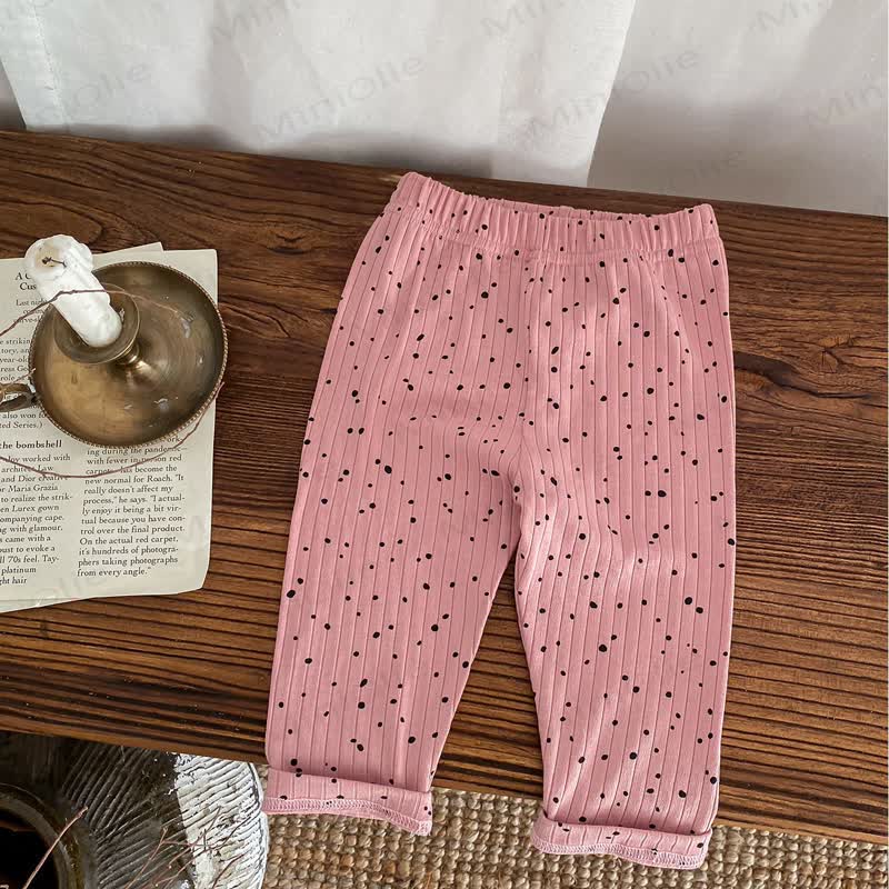 Baby Gamaschen mit Punktmuster Gerippt - Rosa - 2-3J - image 16