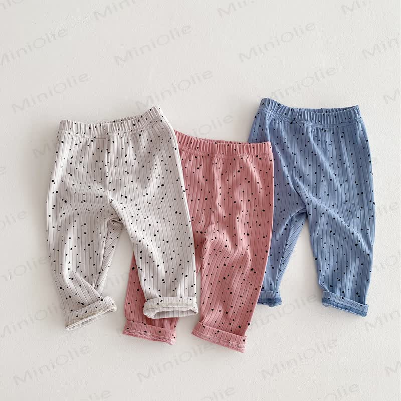 Baby Gamaschen mit Punktmuster Gerippt - image 3