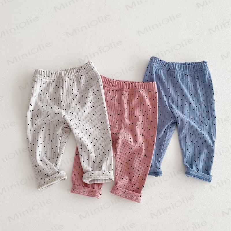 Baby Gamaschen mit Punktmuster Gerippt - image 3