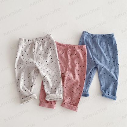 Baby Gamaschen mit Punktmuster Gerippt - image 3