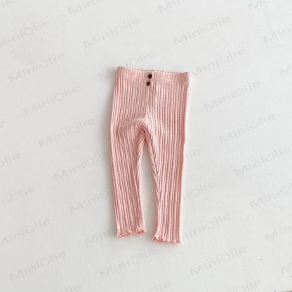 Gamaschen mit Gerippt und Knöpfen für Kleinkind - Rosa - 8-9J - image 8