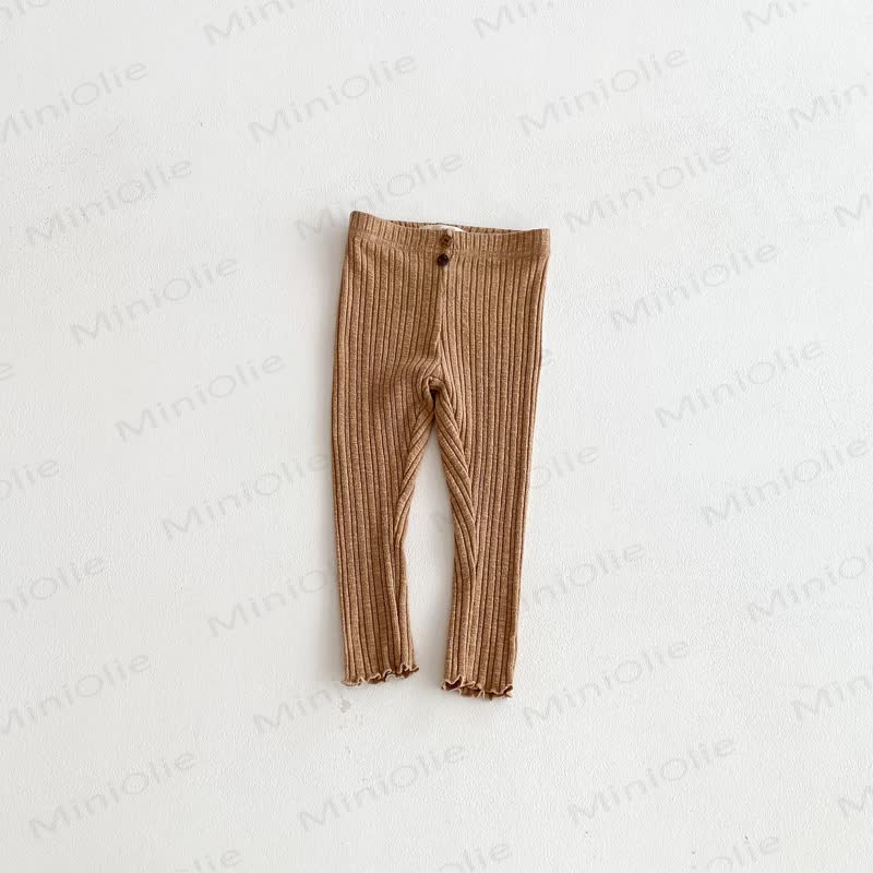 Gamaschen mit Gerippt und Knöpfen für Kleinkind - Khaki - 8-9J - image 9