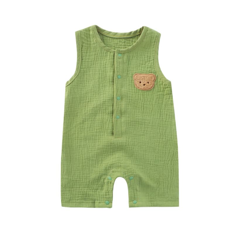 Ärmelloser Strampler mit Baby Bär - image 3