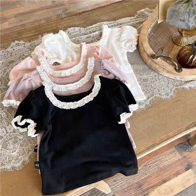 Kleinkind Baby Mädchen Stricken - Spitzen T-Stück - image 1