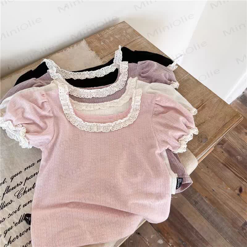 Kleinkind Baby Mädchen Stricken - Spitzen T-Stück - image 2