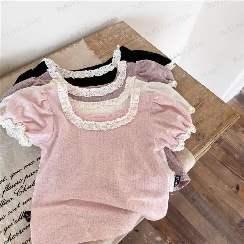 Kleinkind Baby Mädchen Stricken - Spitzen T-Stück - image 2