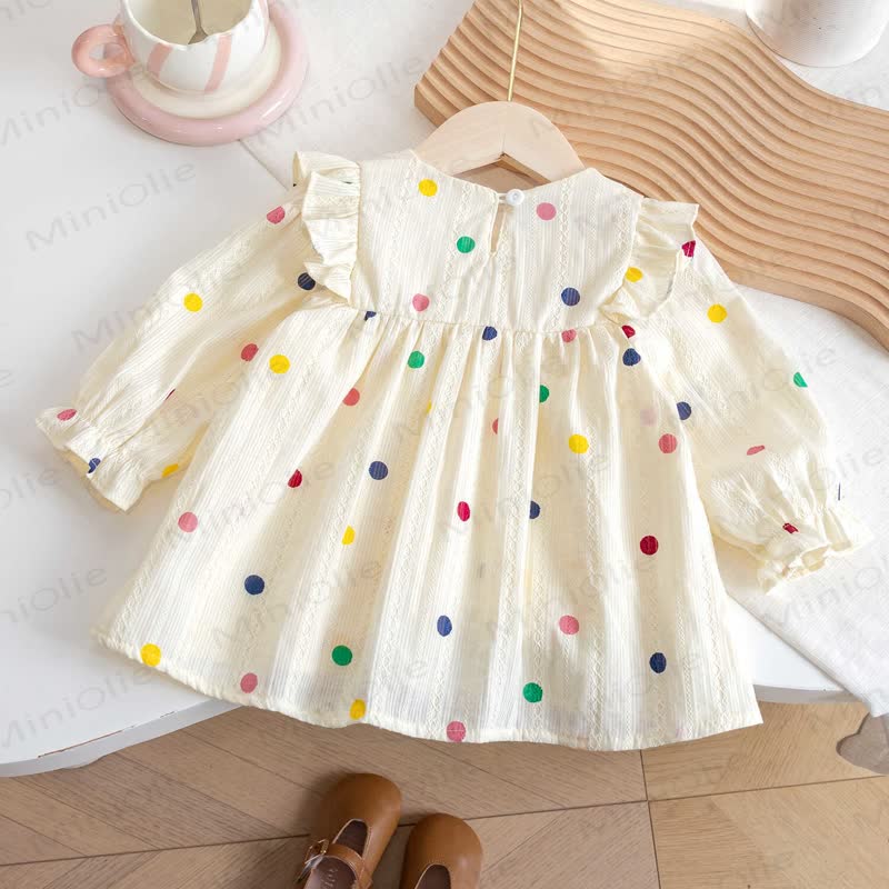 Baby Kleinkind Mädchen-Puppenshirt mit Punktmuster - image 2