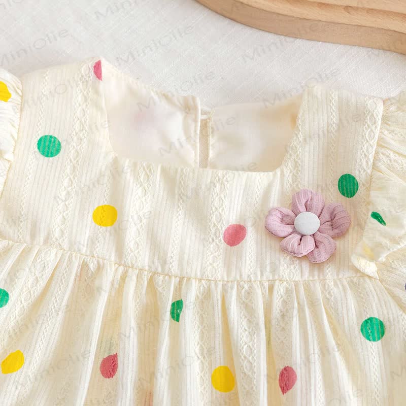 Baby Kleinkind Mädchen-Puppenshirt mit Punktmuster - image 3