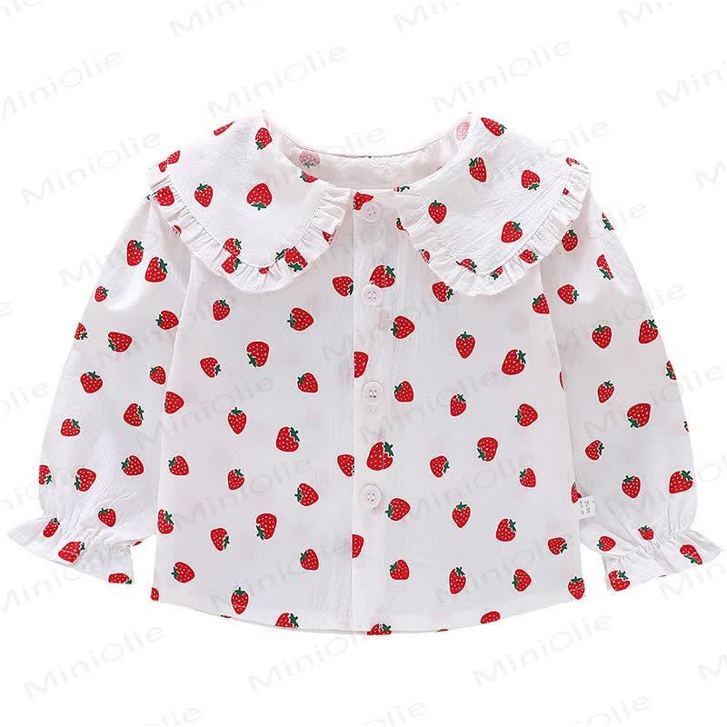 Baby Kleinkind Mädchen-Langarmshirt mit Peter-Pan-Kragen - image 3
