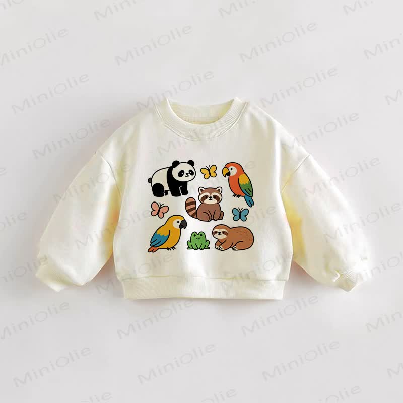 Baby Kleinkind Tier Sweatshirt - Creme - 3-5J - image 1