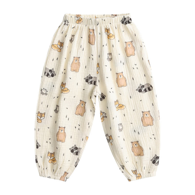 Beige Hose mit Tier für Baby und Kleinkind - Beige Bär - 4-5J - image 4