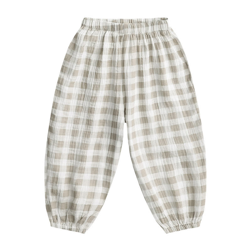Beige Hose mit Tier für Baby und Kleinkind - Beige Plaid - 4-5J - image 5