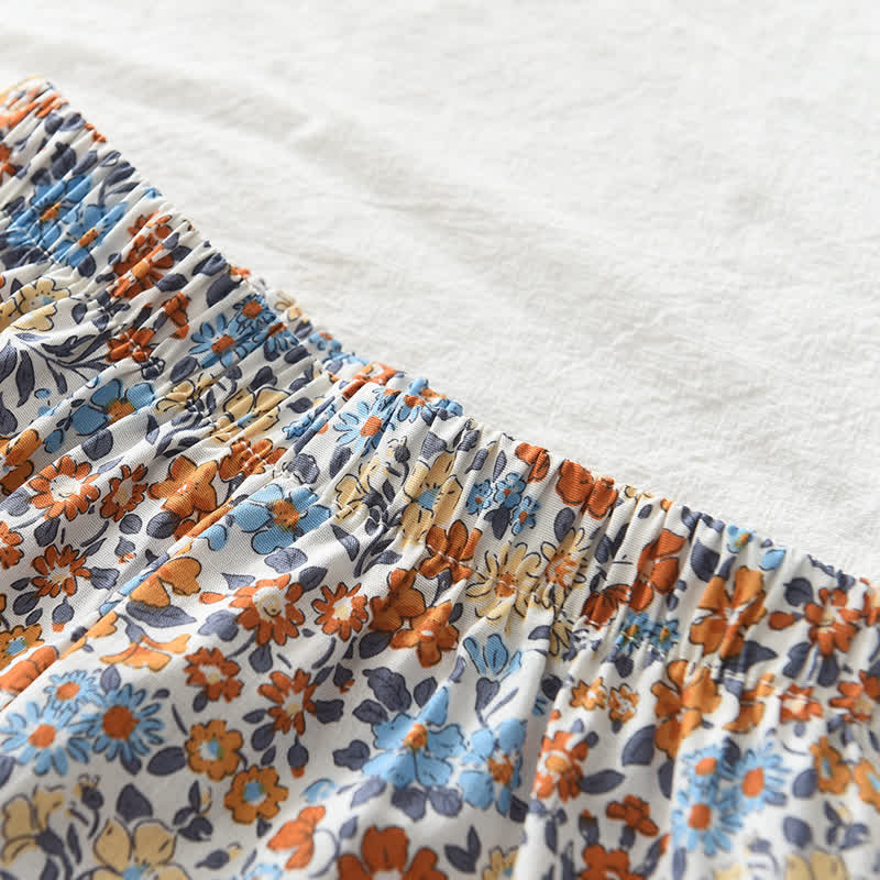 2-teiliges Set für Kleinkind : Rüschen-Camisole Spitze und Blumen Shorts - image 8