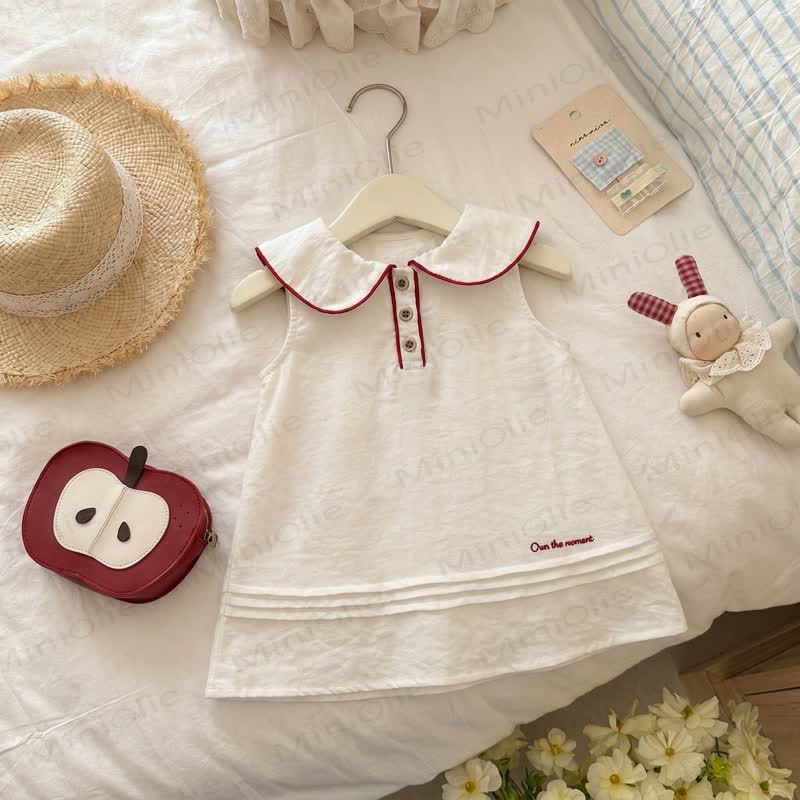 OWN THE MOMENT – Kleid mit Peter-Pan-Kragen für Baby - Beige - 8-9J - image 1