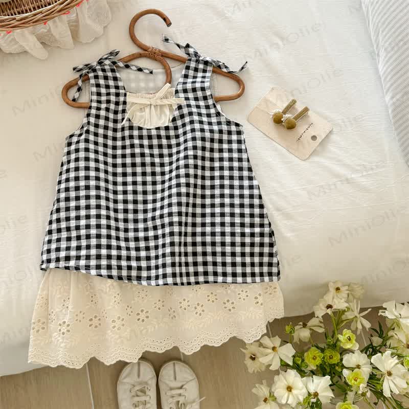 Kleinkind Kleid mit Gingham Karo für Baby - image 2