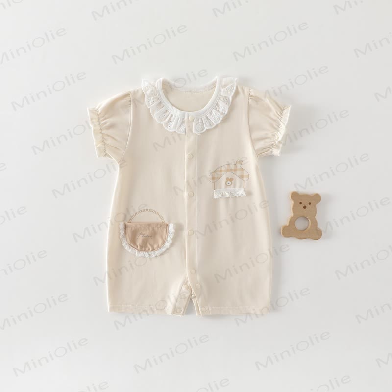 Baby Rose/House Lace - Strampler - Khaki House - 18-24M - image 6