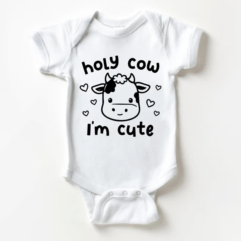 HOLY COW I'M CUTE! Weißer Baby mit Slogan - Weiß - 18-24M - image 1