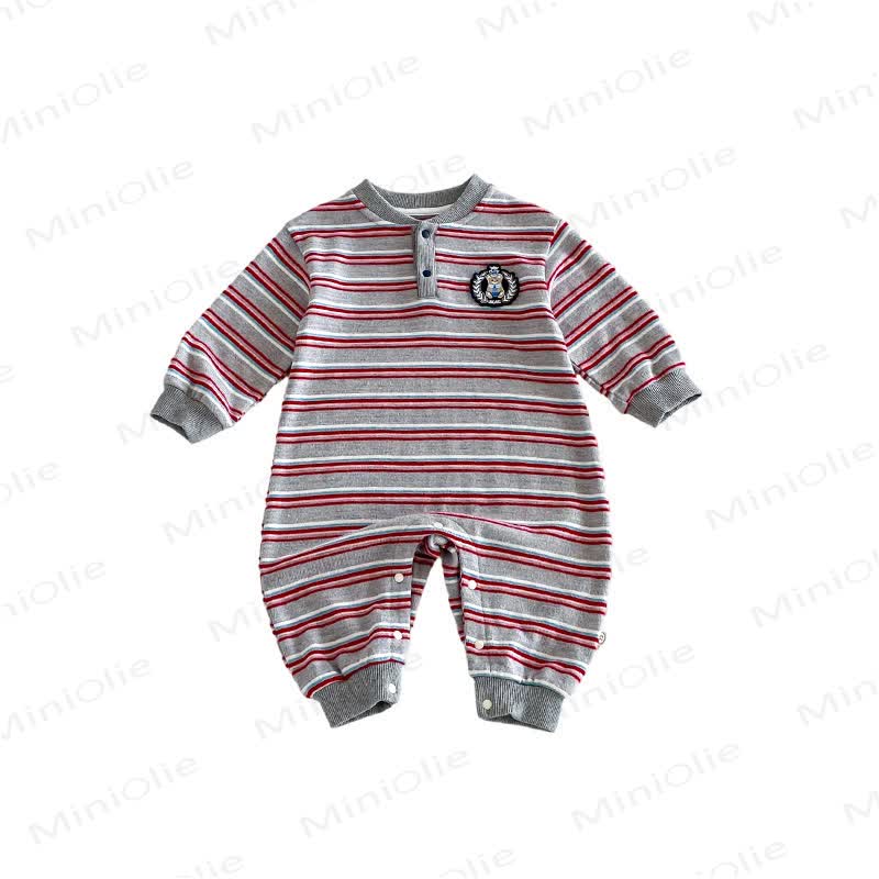Streifen , Gestickt Langarm- Strampler für Baby - image 7