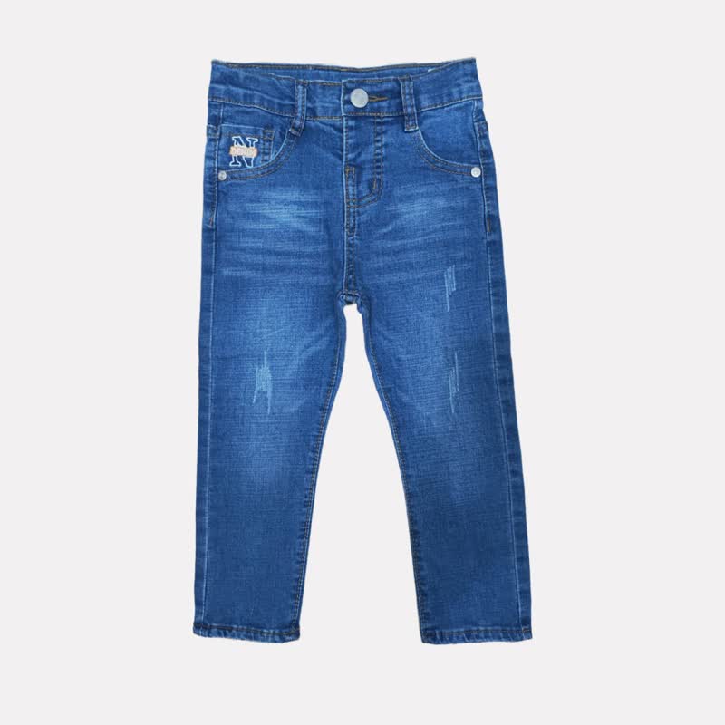 Kleinkind Baby Hose , Denim / Dunkelblau - Hellblau - 8-9J - image 2