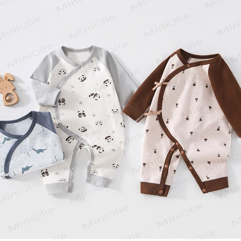 Baby Baumwoll- Strampler mit langen Ärmeln - image 1