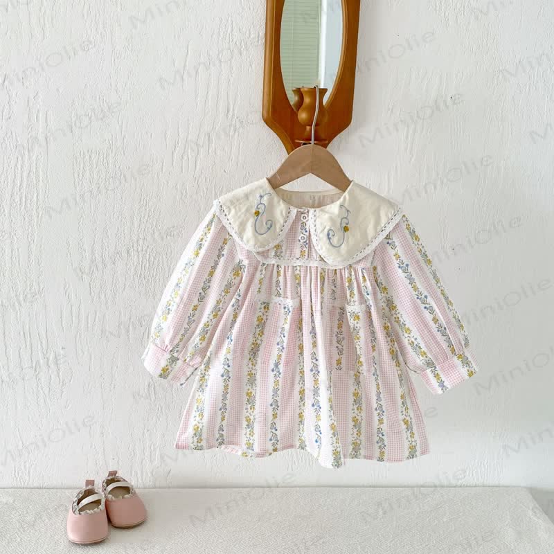 Kleinkind Mädchen Blumen mit Kleid Ärmeln - image 6