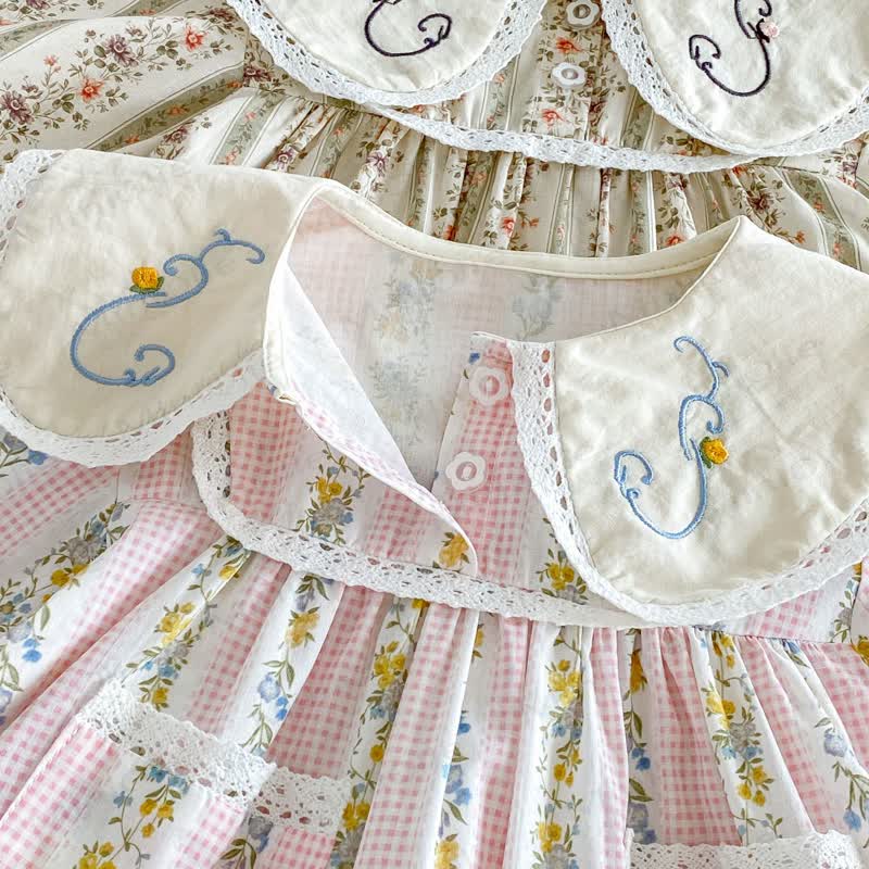 Kleinkind Mädchen Blumen mit Kleid Ärmeln - image 8