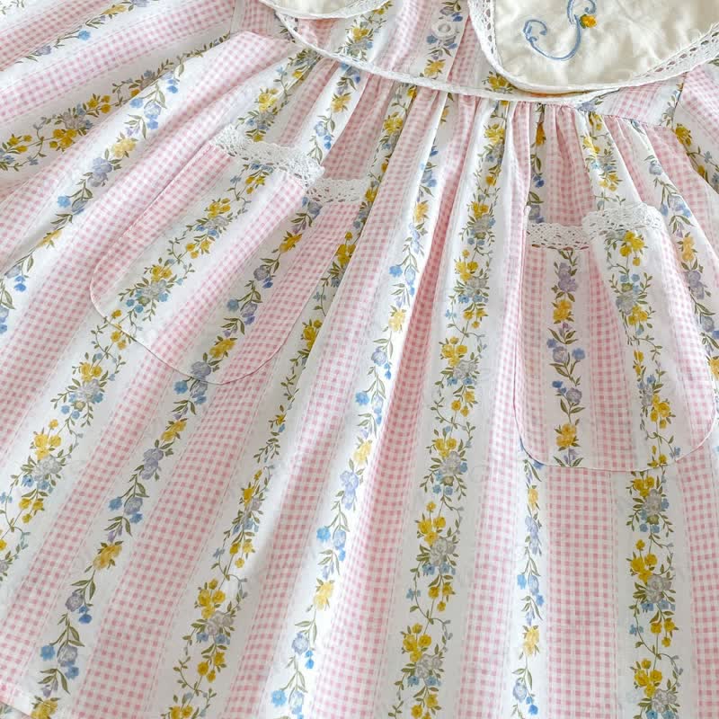 Kleinkind Mädchen Blumen mit Kleid Ärmeln - image 9