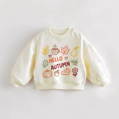 HELLO AUTUMN Baby Kleinkind Creme Sweatshirt - Creme - 3-5J - image 1