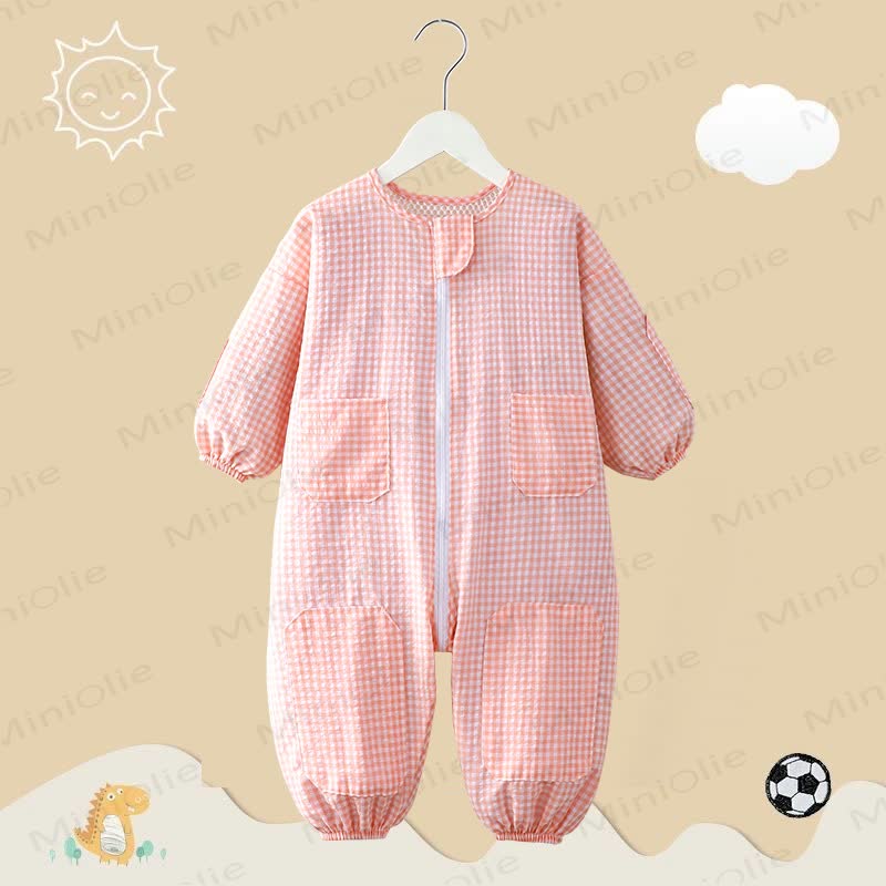 Baby Gingham -Langarm- Strampler - Rosa - 3-4J - image 5