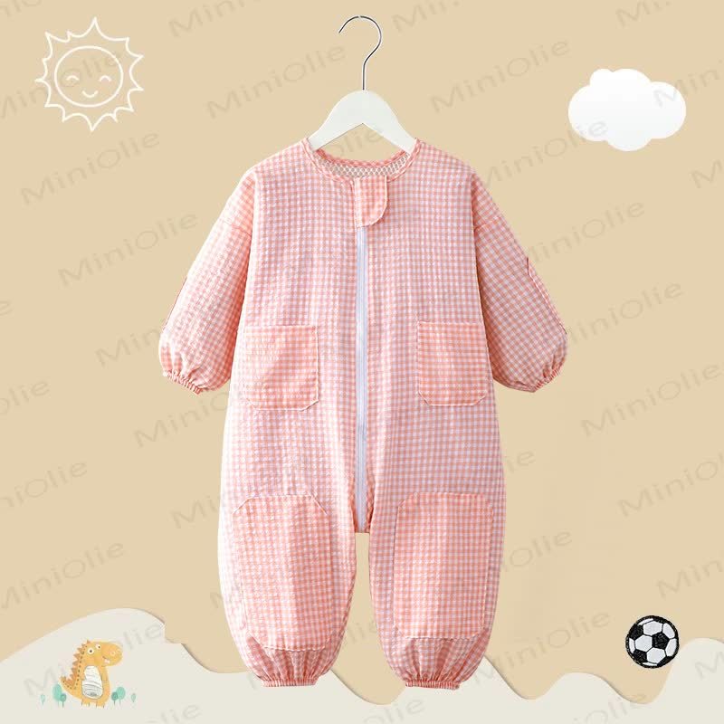 Baby Gingham -Langarm- Strampler - Rosa - 3-4J - image 5