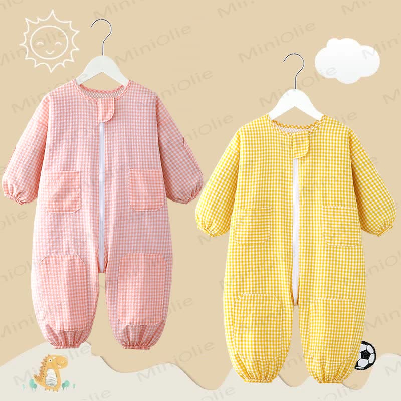 Baby Gingham -Langarm- Strampler - image 3