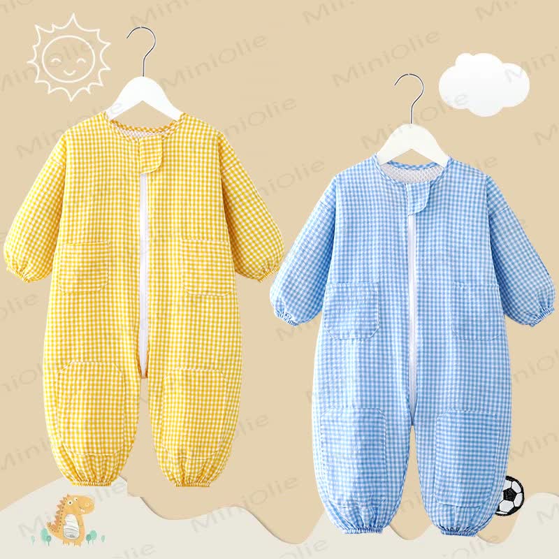 Baby Gingham -Langarm- Strampler - image 2