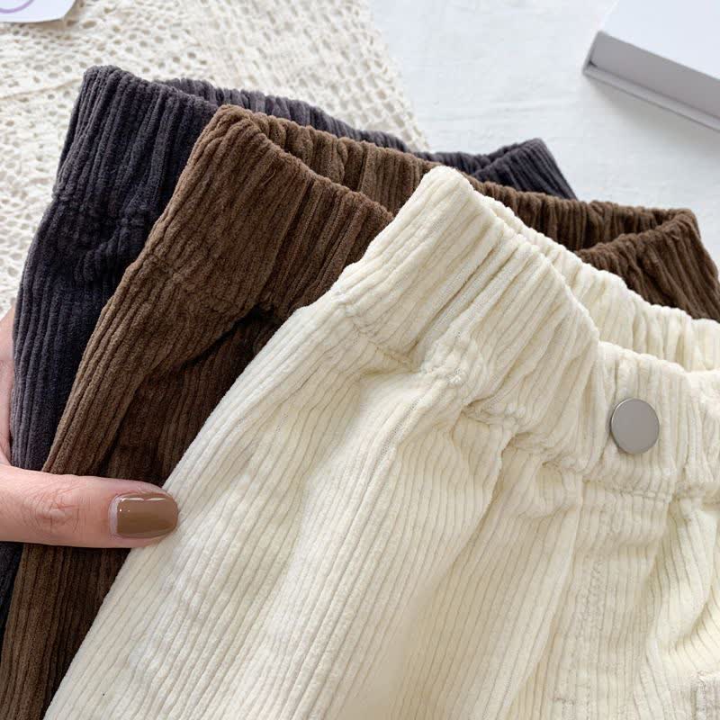 Einfarbig Vintage- Hose mit Taschen für Kleinkind - image 6