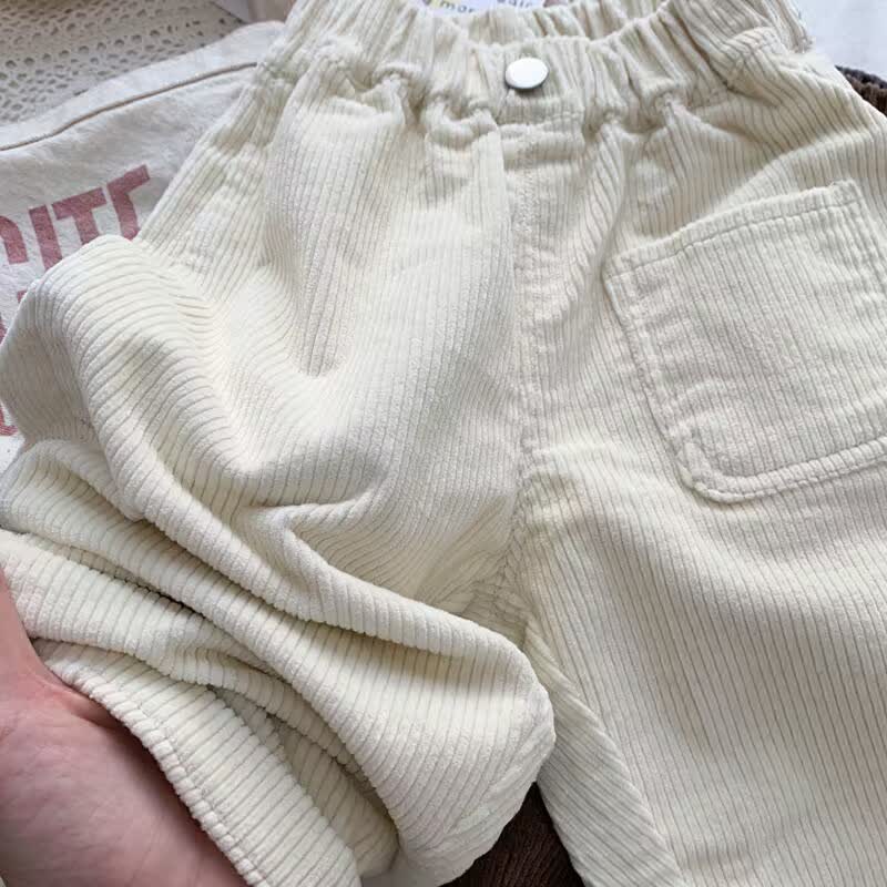Einfarbig Vintage- Hose mit Taschen für Kleinkind - image 9