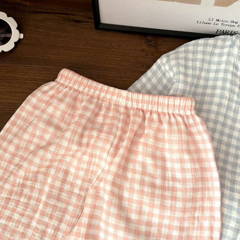2- Gingham Lounge-Pyjama Set mit Tiermuster und Vichy-Karo für Kleinkind - image 11