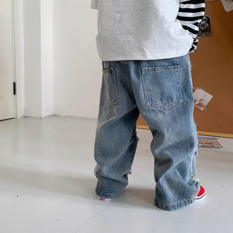 Blau zerrissene Denim für Kleinkind-Jungen - image 2