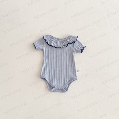 Baby Bodysuit mit Gerippt und Rüschenkragen - Blau - 18-24M - image 12